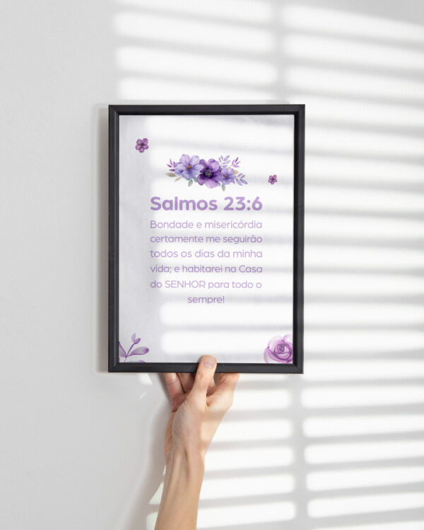 Quadro bíblico decorativo – Salmos 23:6 - Image 2