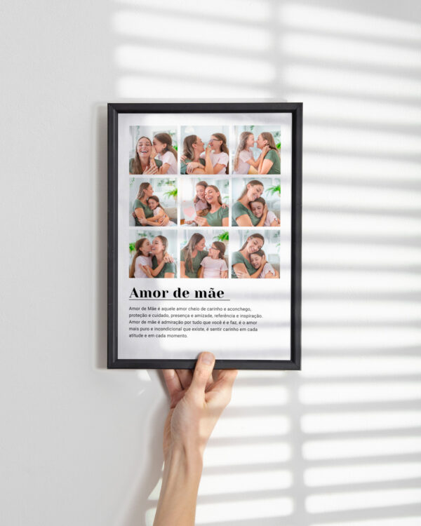 Quadro Personalizado Amor de Mãe com Texto e 9 Fotos - Image 2